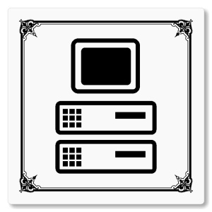 Server, 80x80mm, bílá, Nebraska